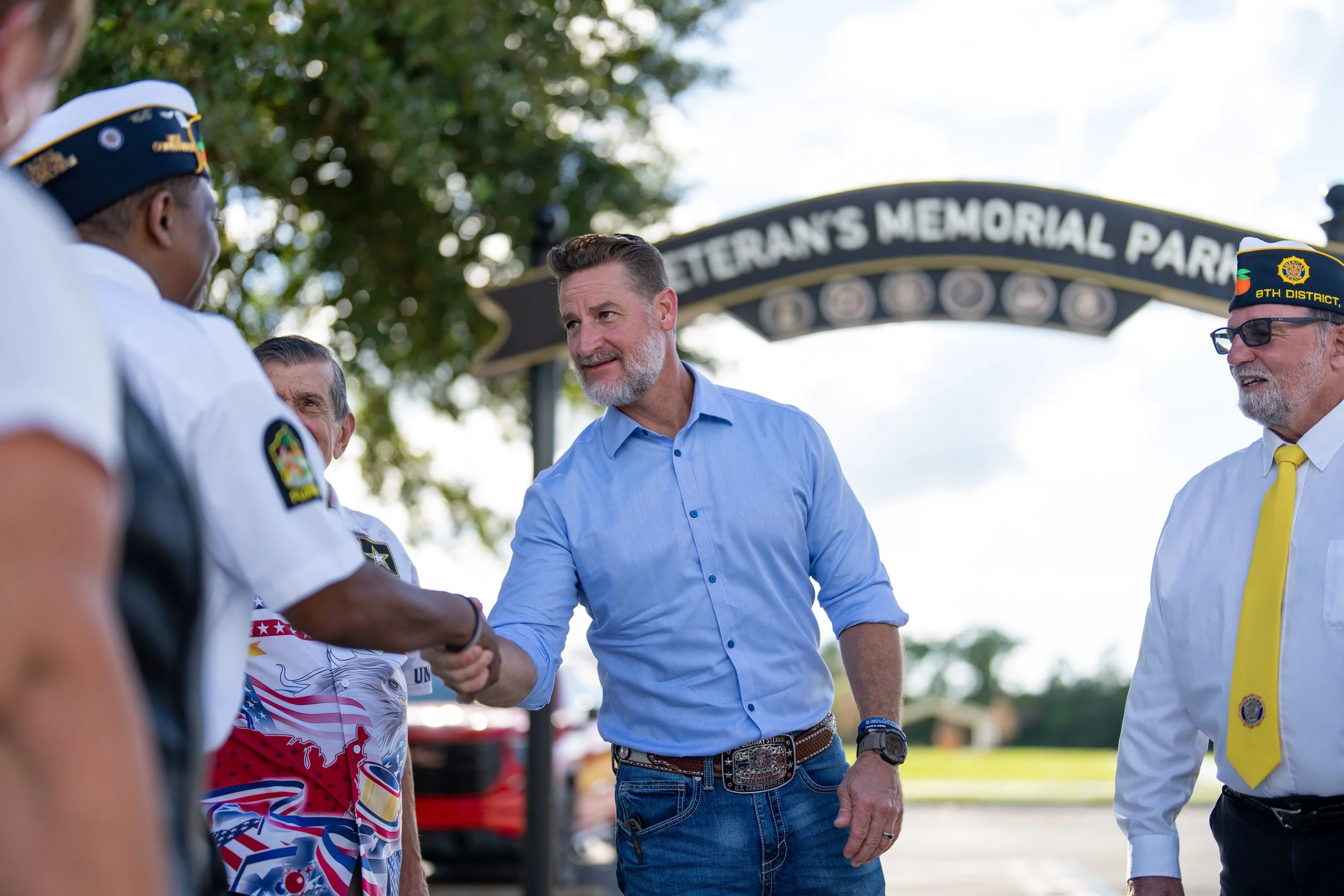 Greg Steube with local veterans