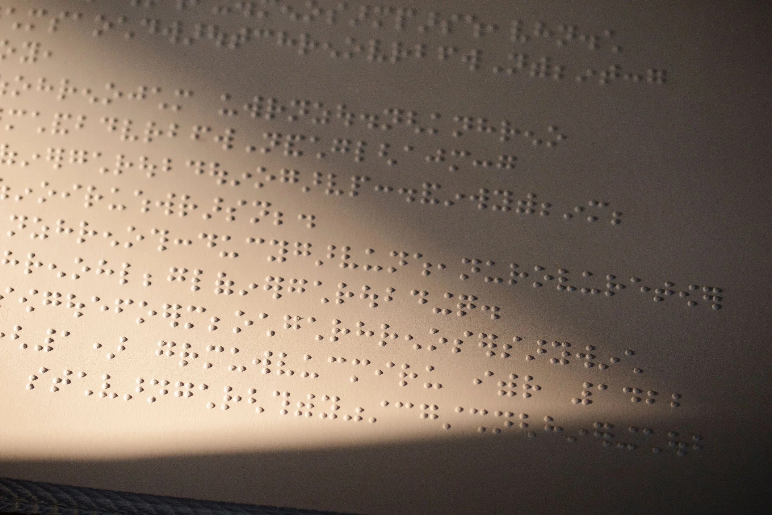 ALT braille signage fabricated in multiple materials