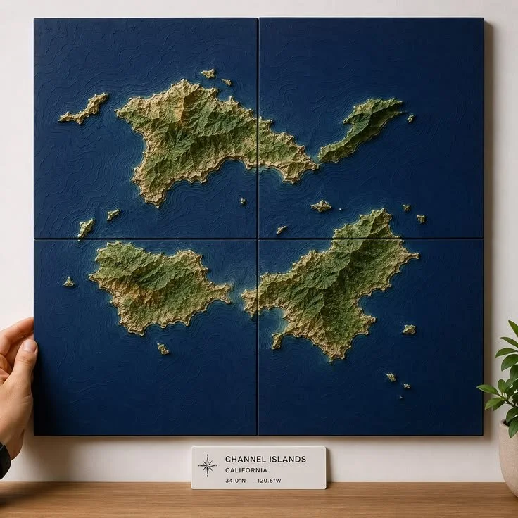 Custom 3D printed topography map of any location from elevation data by ALT LLC
