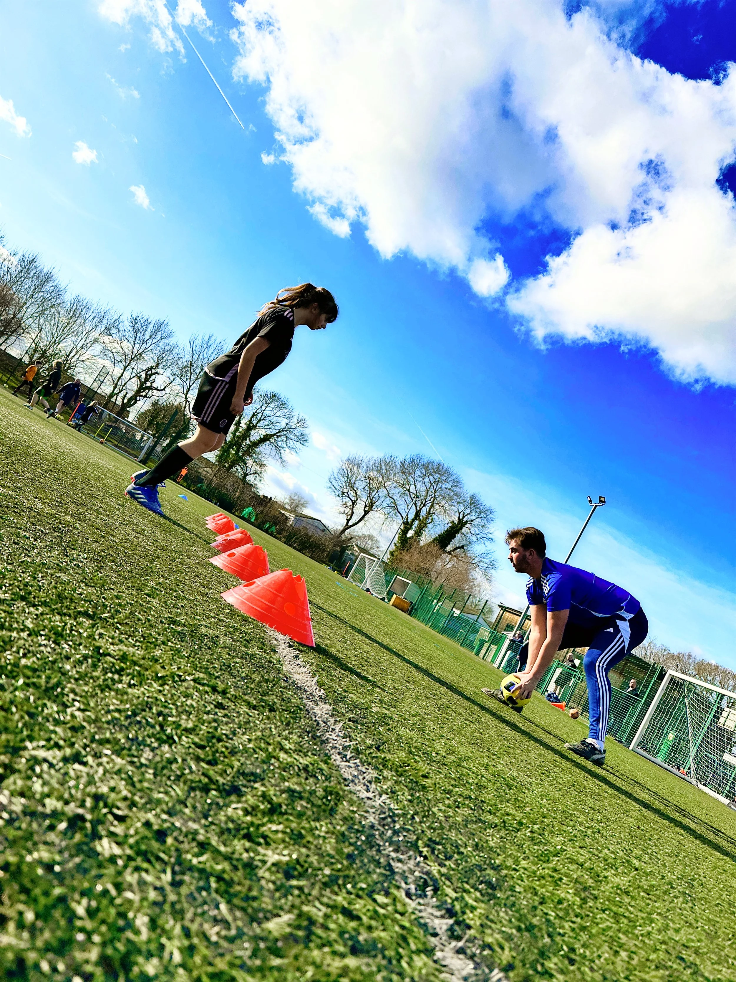 Technical Development Centre player completing a football drill