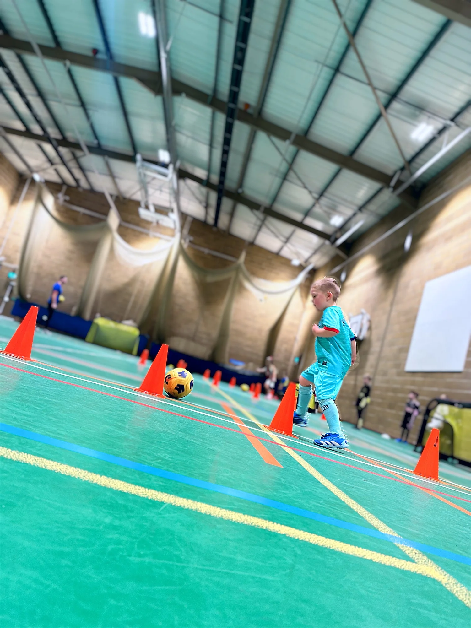 Young player developing ball mastery