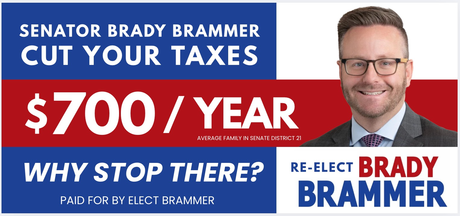 Brady Brammer tax cuts billboard