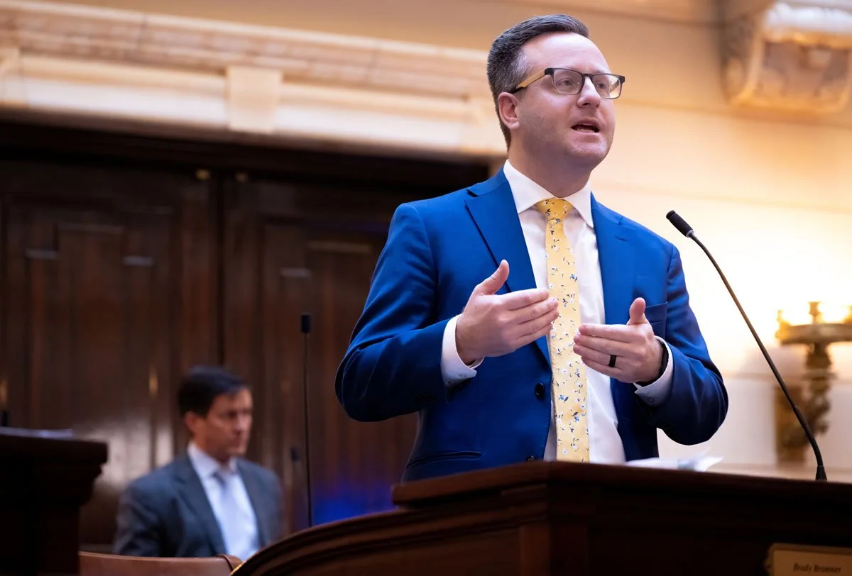 Brady Brammer on the Senate floor