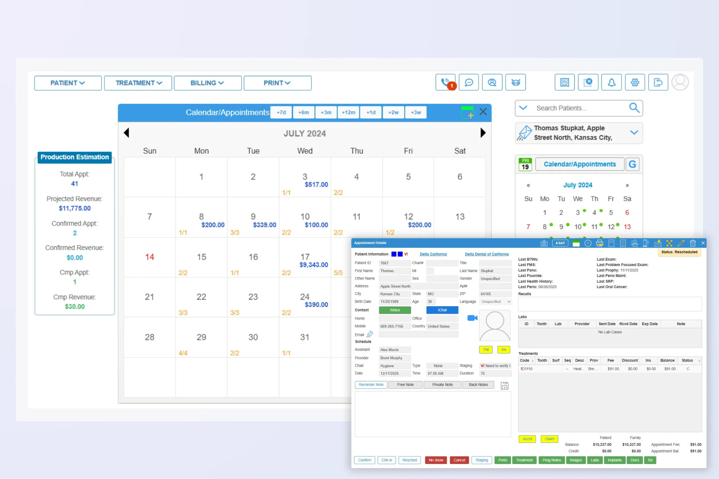 dental office scheduling software