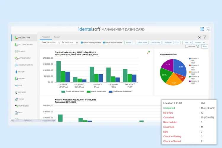 Dental management software