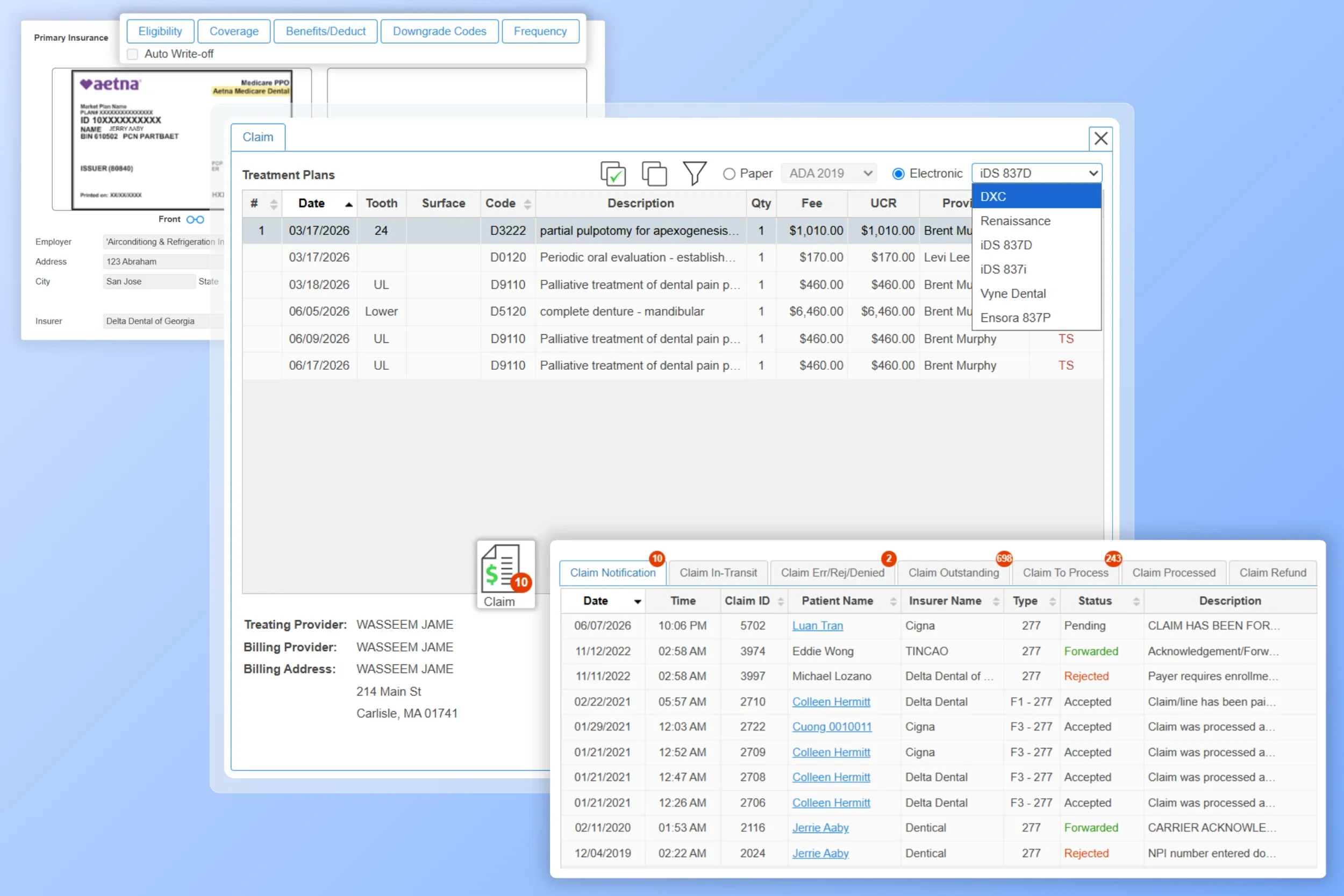 Practice management software for dentists