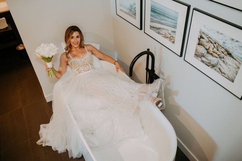 All-over lace sheath — gown 9.2 at a Los Angeles wedding