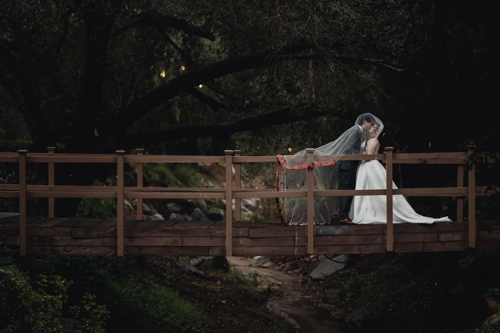 Lakefront ceremony setup at Los Willows Wedding Estate in Fallbrook