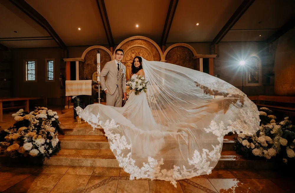 Wedding ceremony at St. Martha Catholic Church in Murrieta