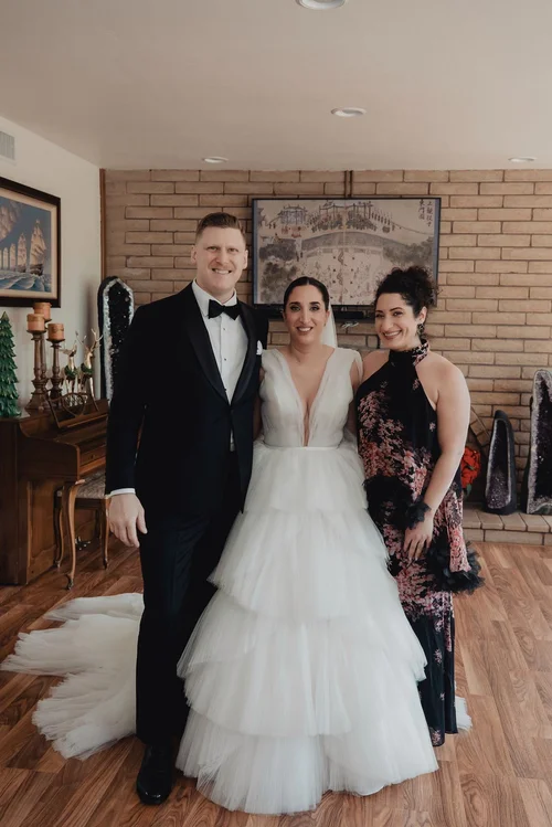 Tiered tulle, wedding-cake skirt — gown 23.0 at a Los Angeles wedding
