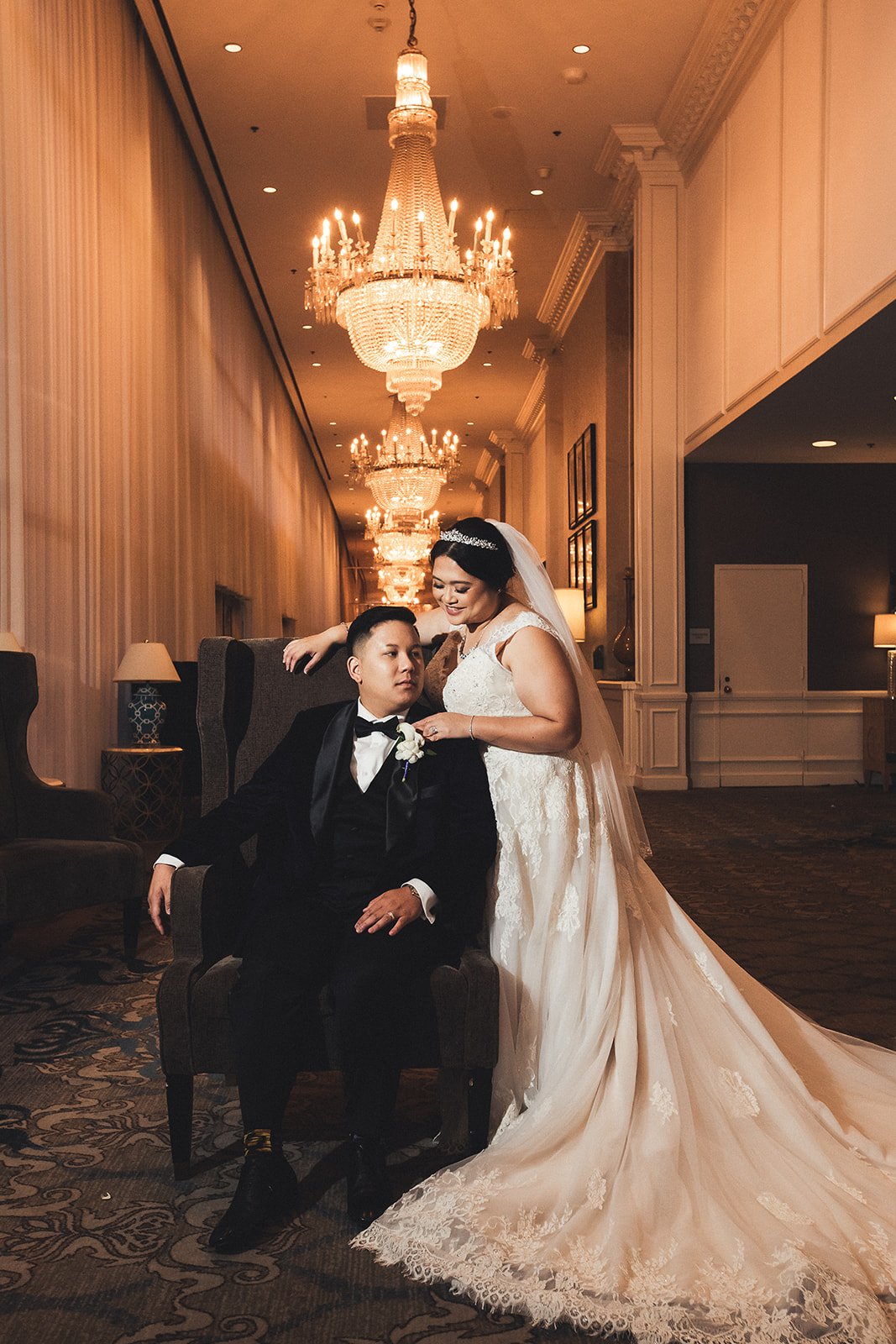 Real wedding photographed by Lulan Studio at Sheraton Universal