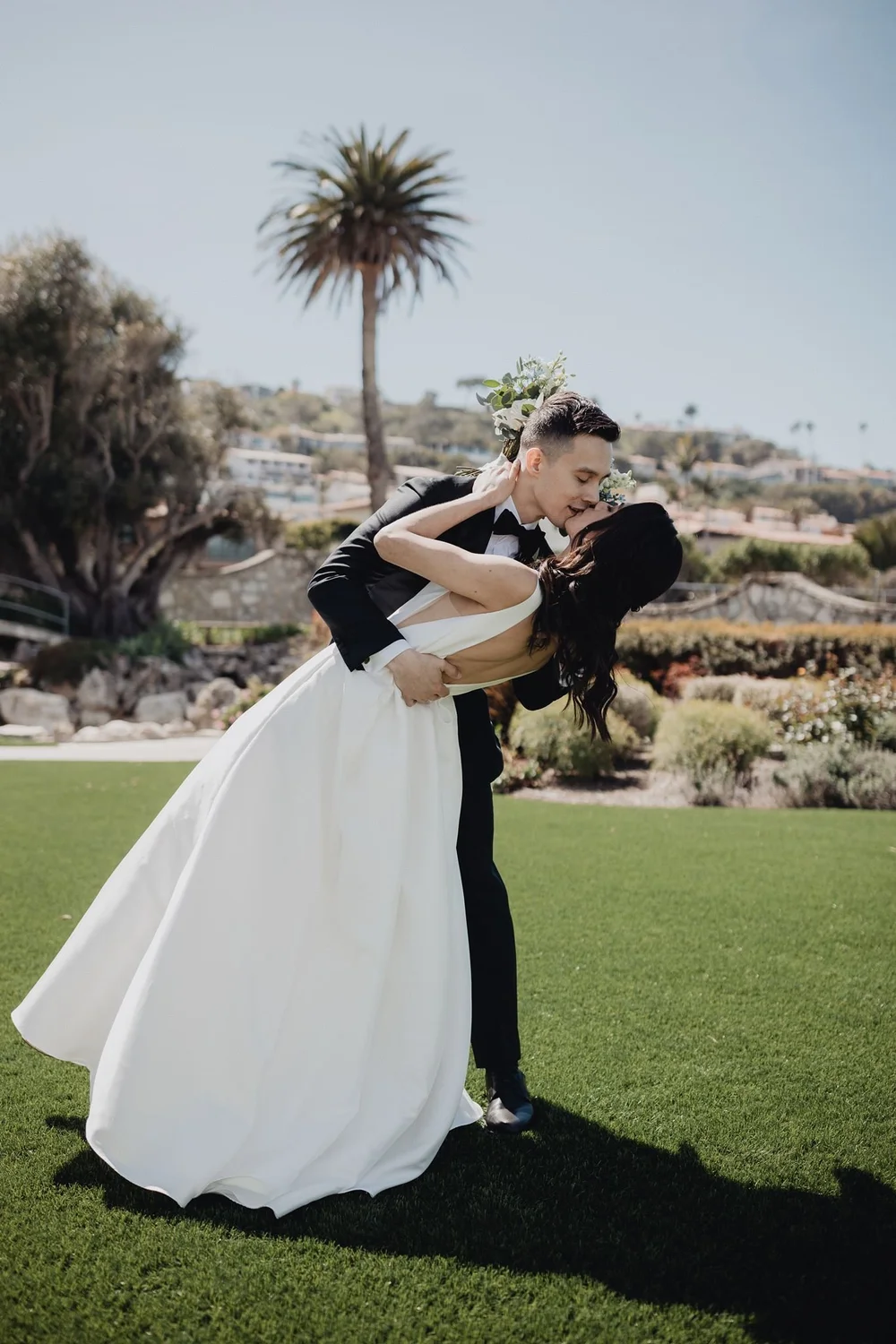 Ceremony setup overlooking the Pacific Ocean at Point Vicente Interpretive Center in Rancho Palos Verdes