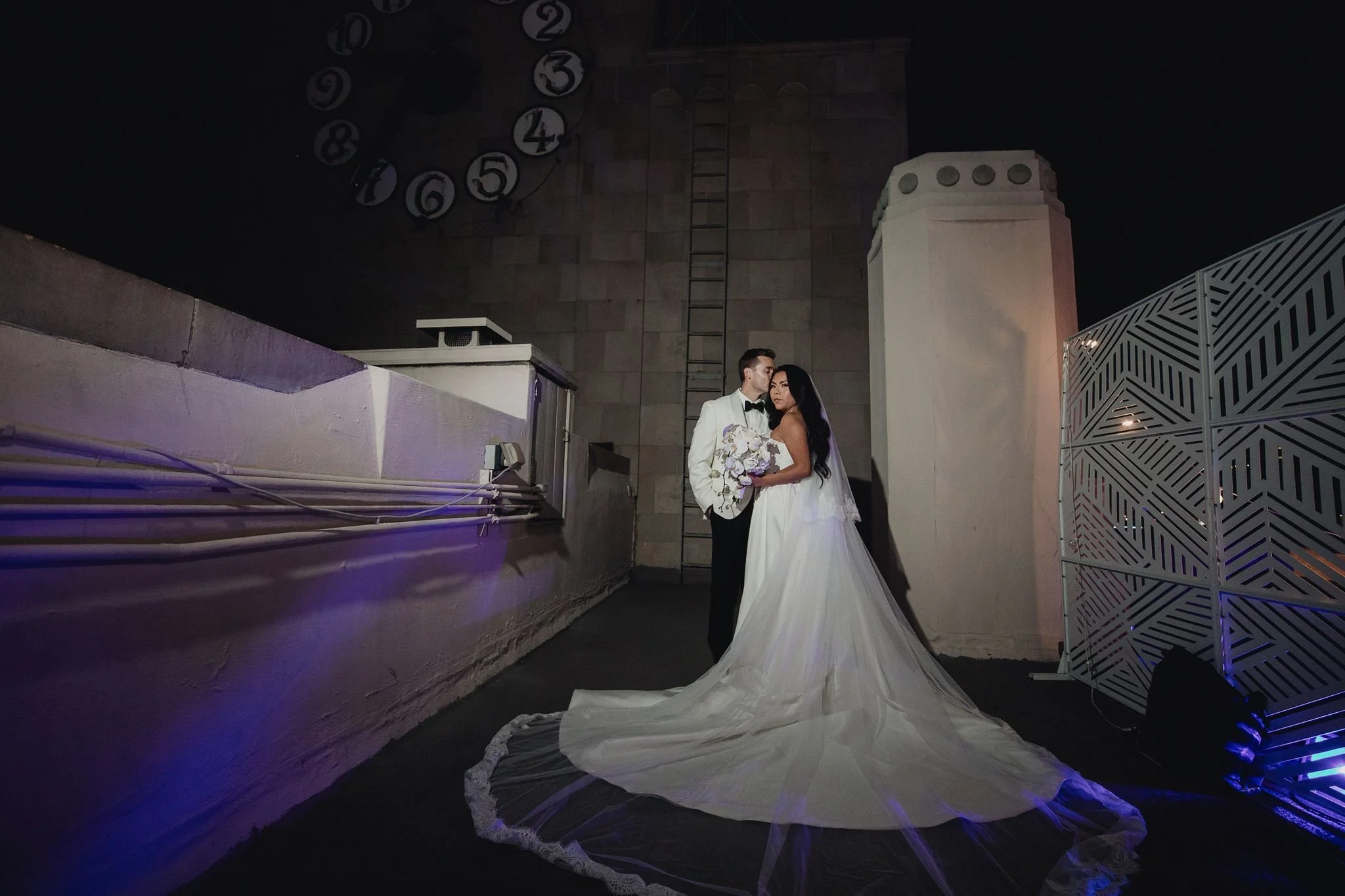 Real wedding photographed by Lulan Studio at The Oviatt Penthouse