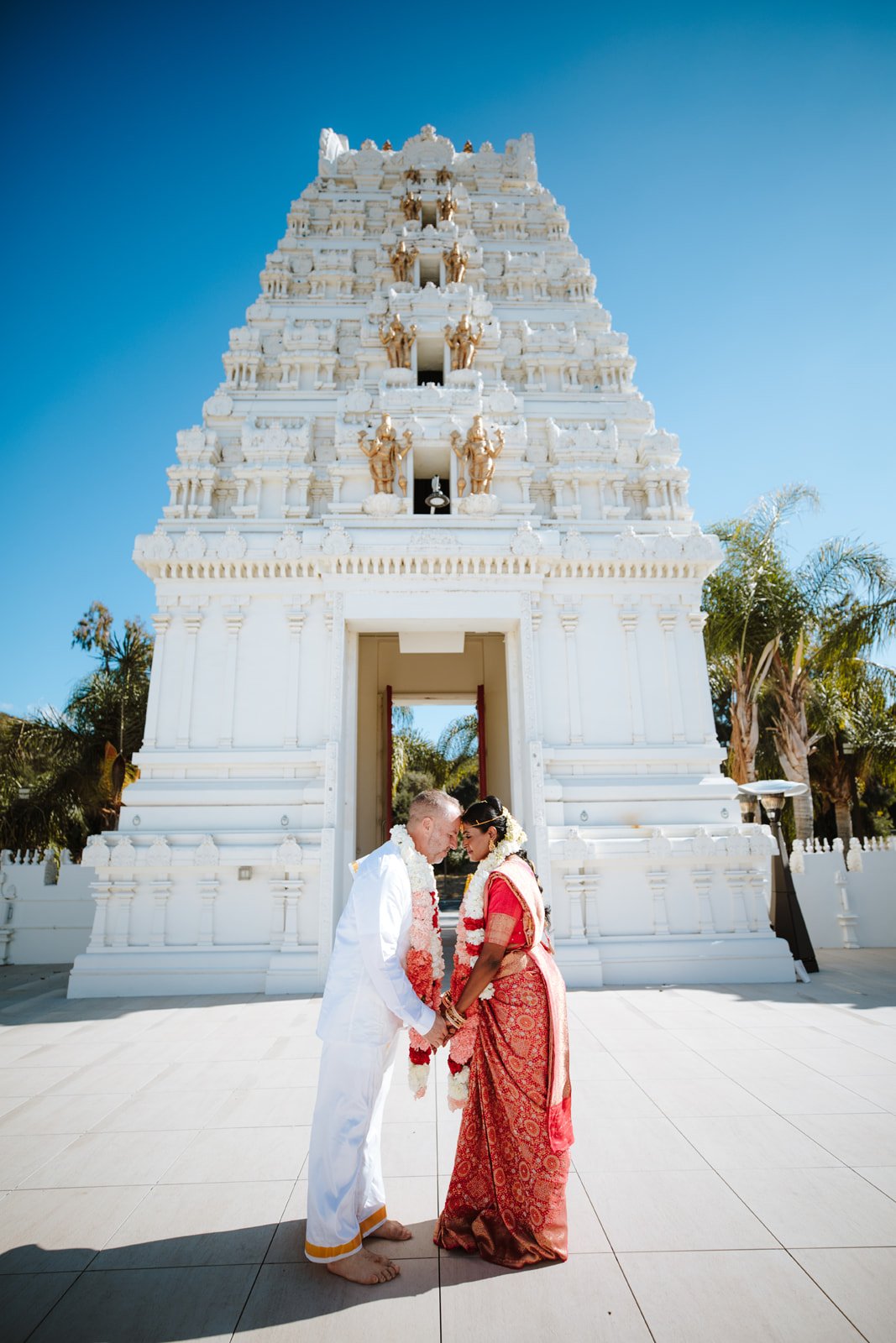 Indian wedding ceremony at a Malibu temple