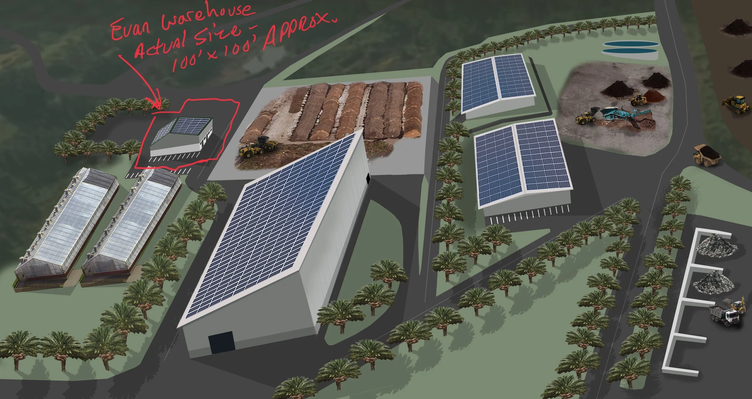 HMEP 50-acre site plan · agricultural and energy park vision