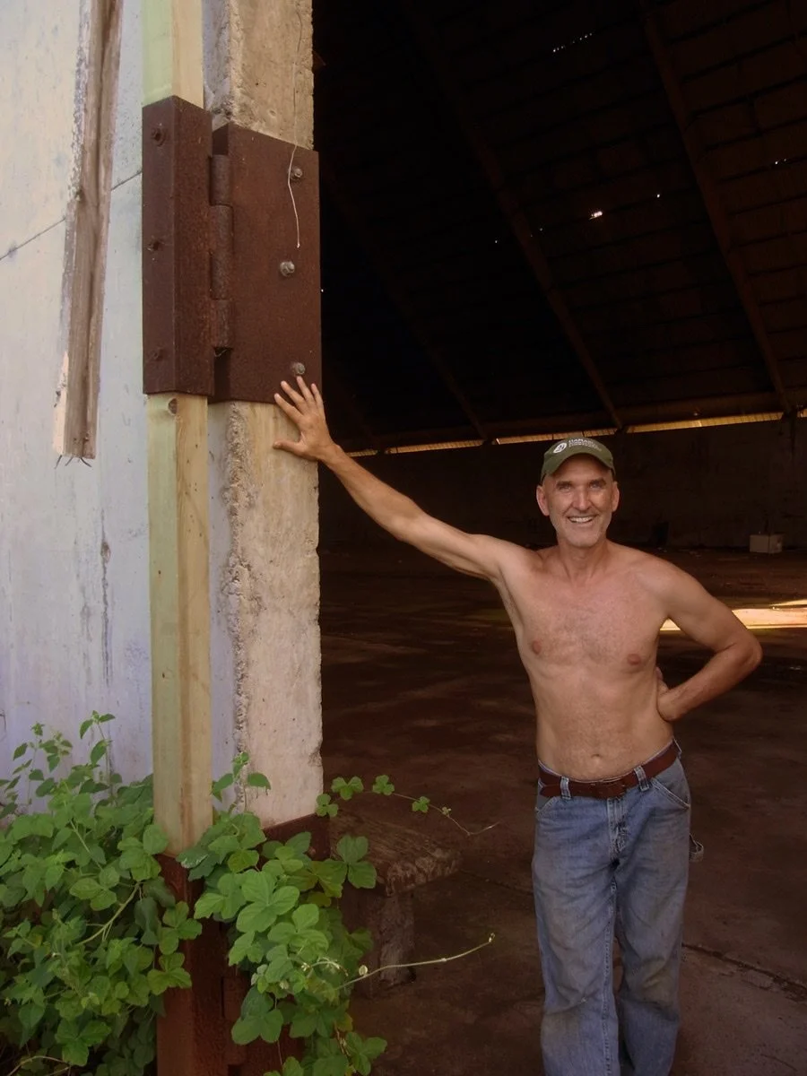 Bobby Grimes inside the Haina Mill warehouse