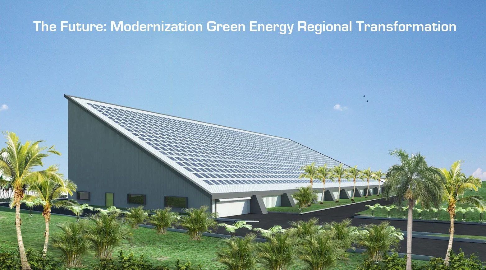 HMEP vision render · solar · green energy transformation