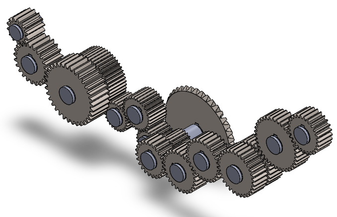 Gear train rendering