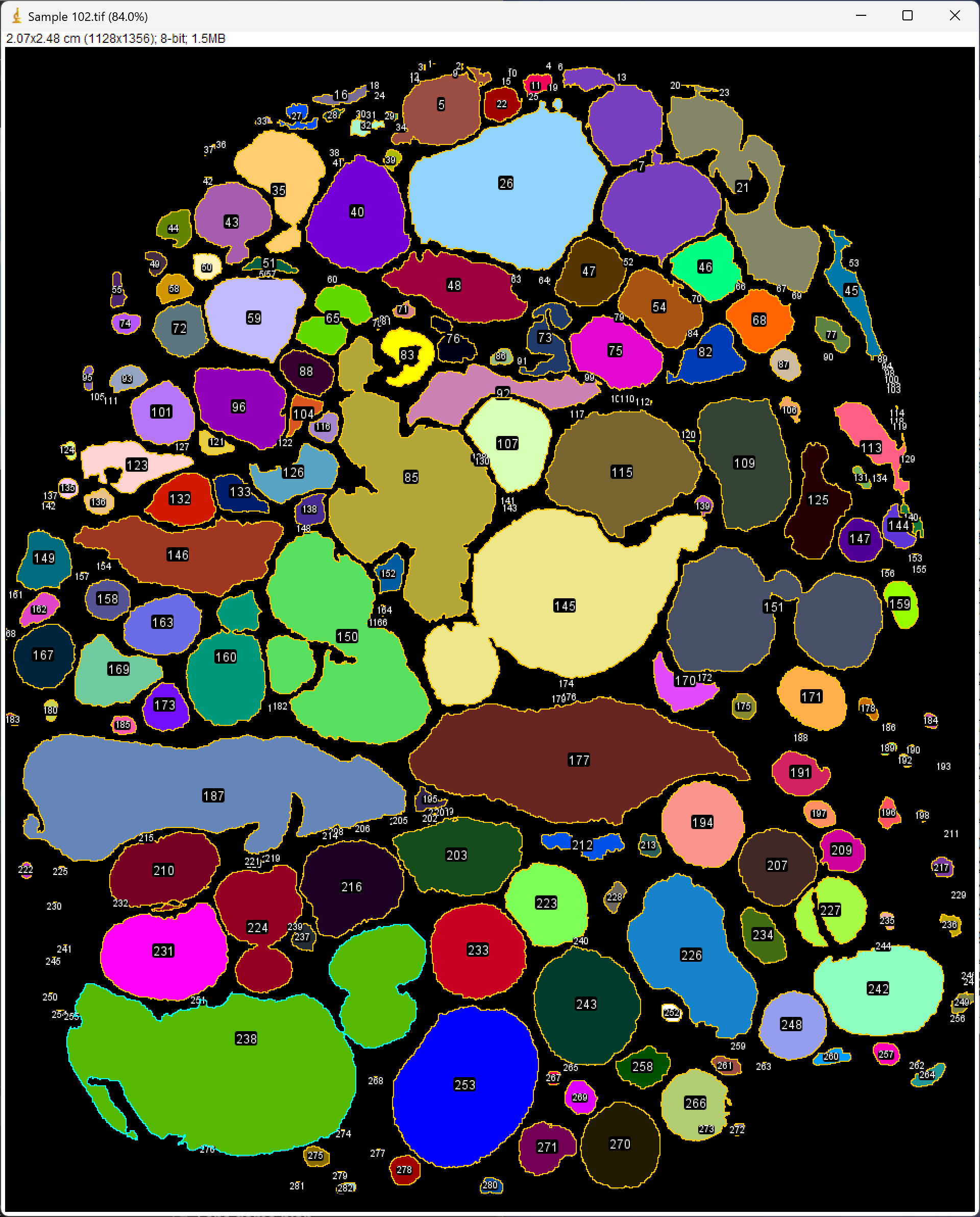 Sample 102 ImageJ Porosity Detection