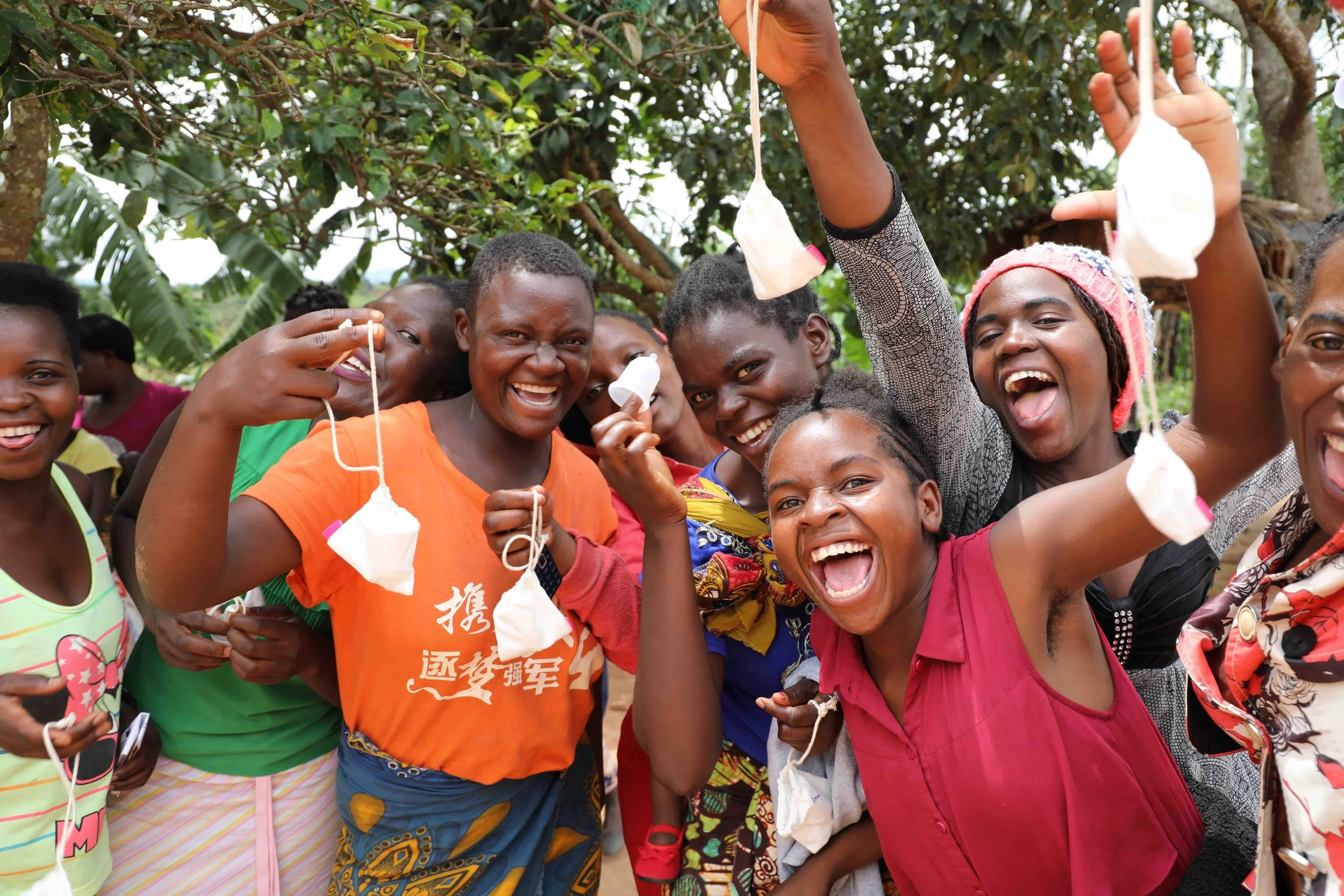 Ten girls supported by The Cova Project