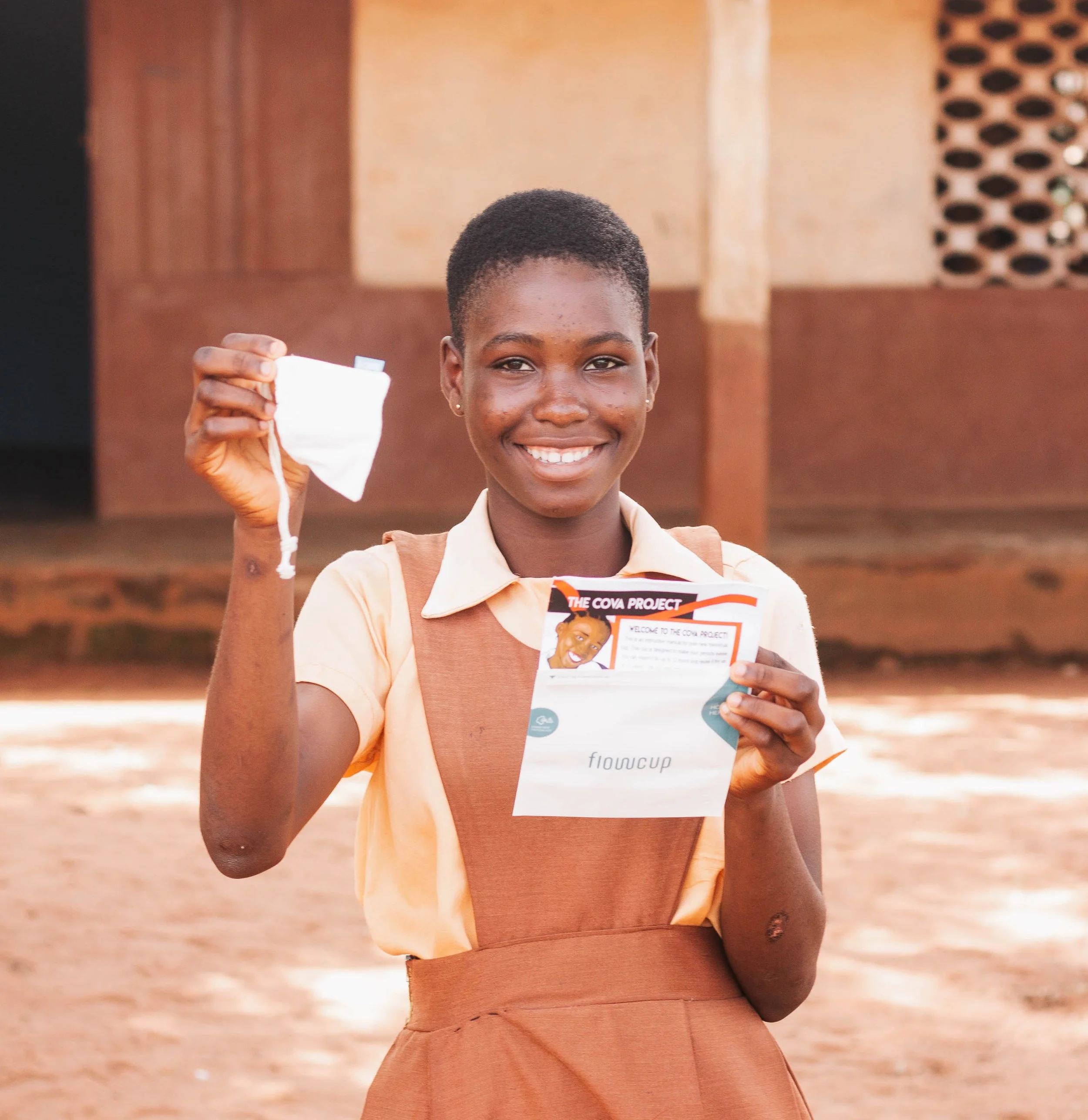 A girl supported by The Cova Project