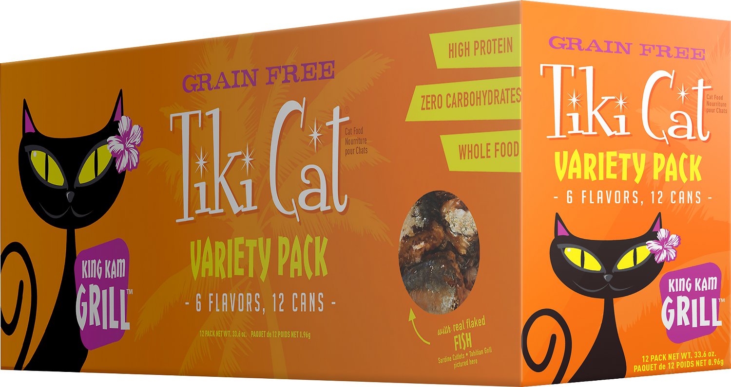 Tiki Cat King Kamehameha Grill Variety Pack - 12/2.8oz Cans - Pet Nirvana.