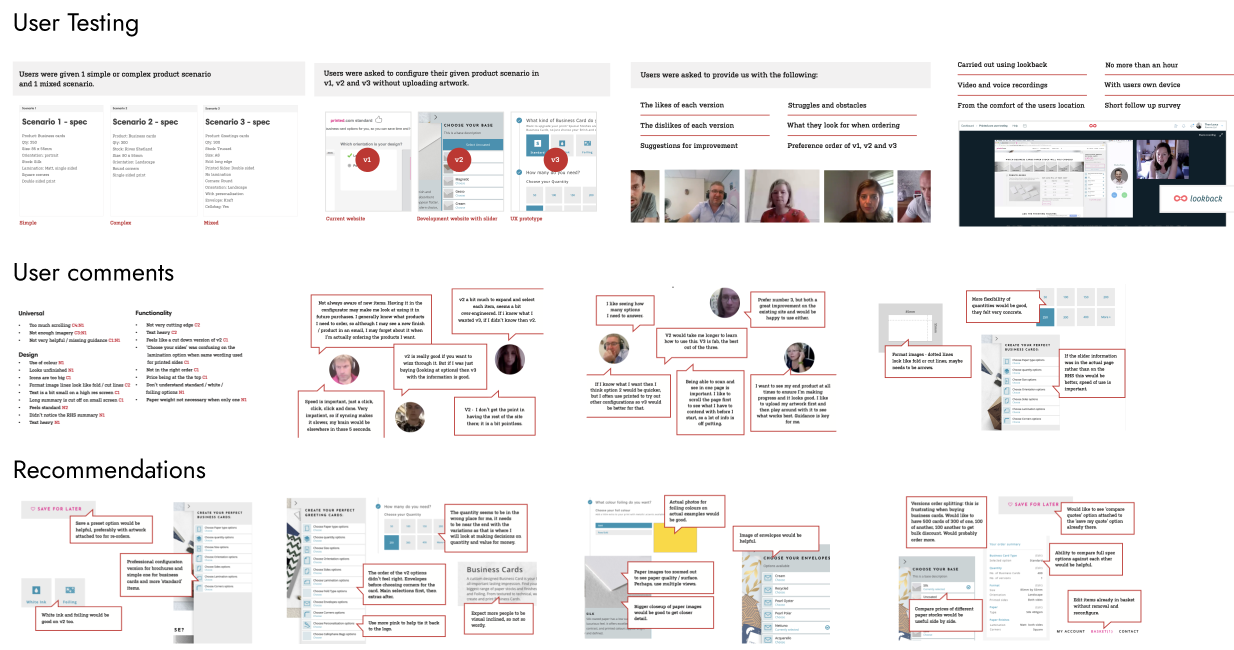 User Testing and Recommendations