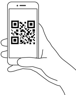 QRコードを表示した画面
