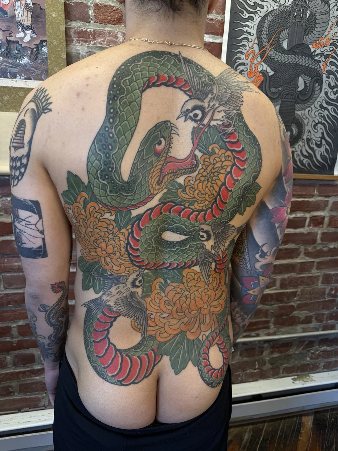 Large Japanese dragon backpiece