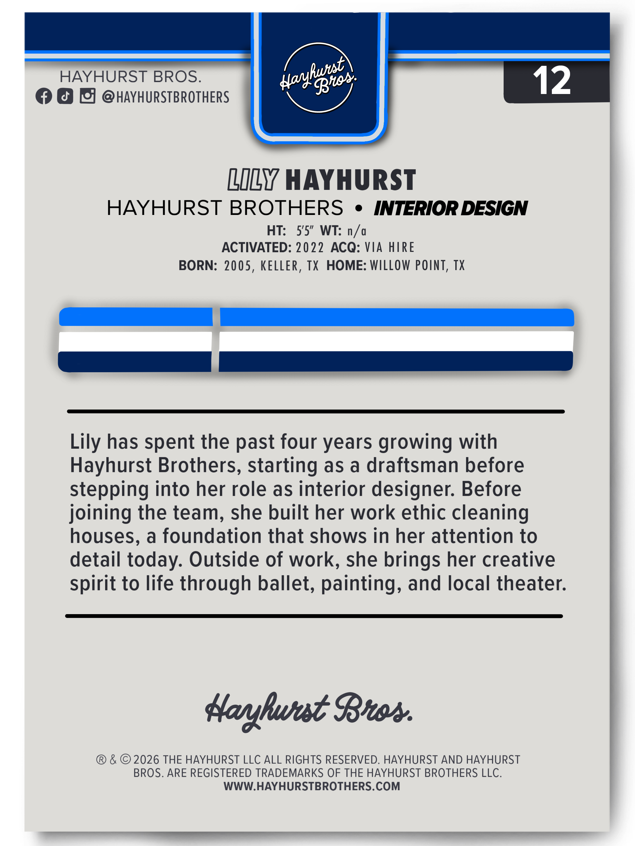 Back of card