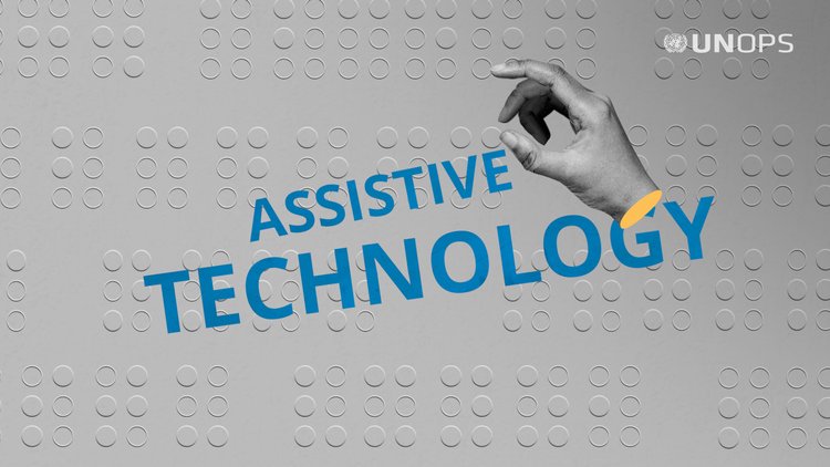 Thumbnail of the UNOPS Vodcast episode on assistive technology.