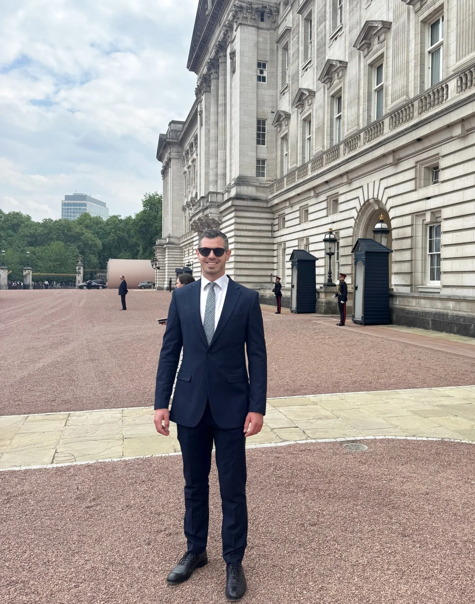 Alex Kourti, founder of Dynamic Funding, at Buckingham Palace