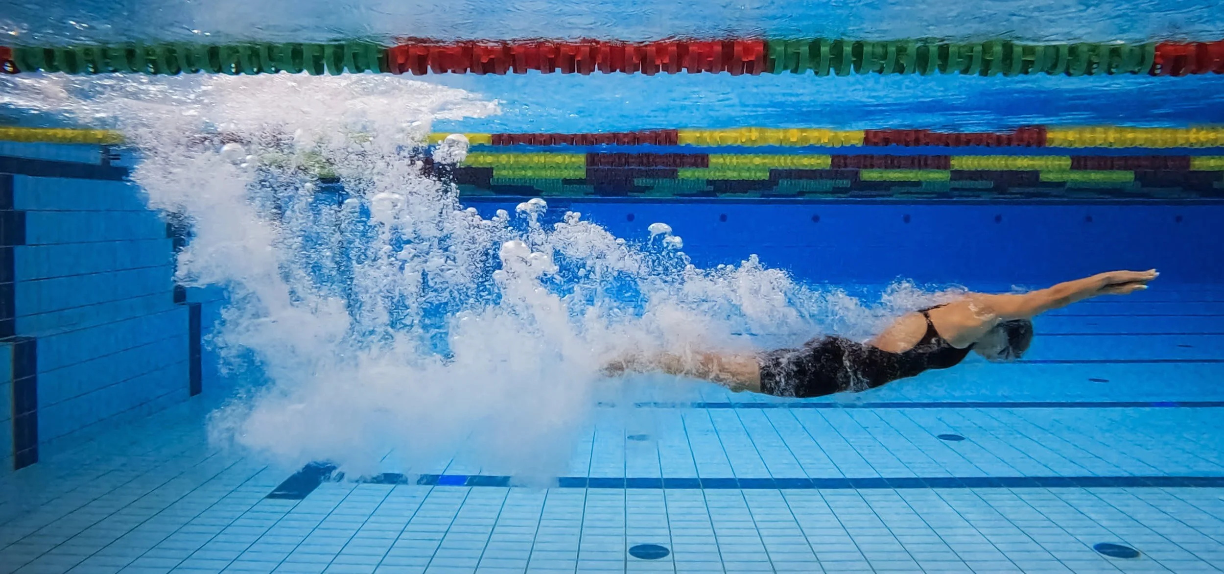 Adult triathlete swimmer