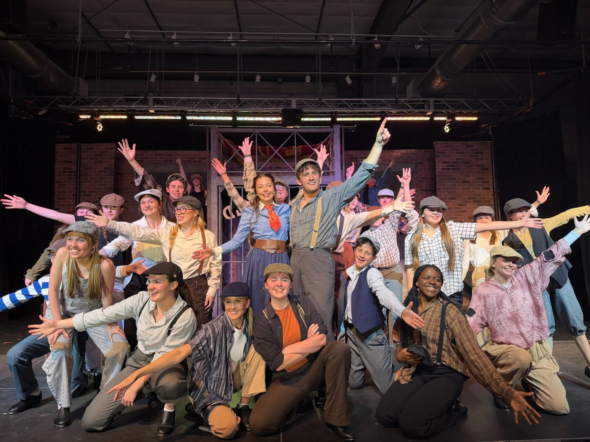 TCS theatre students performing on stage