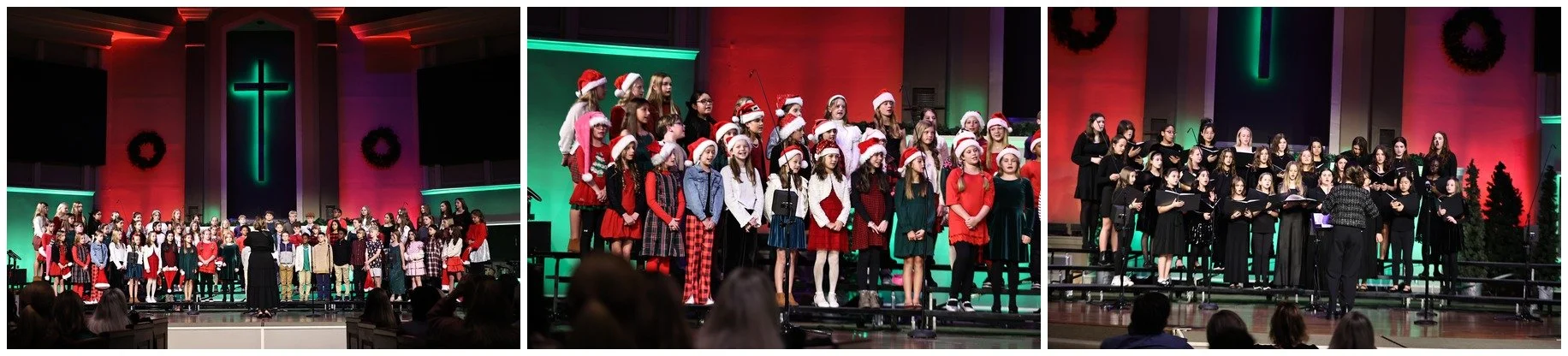 TCS Chorus students performing on stage