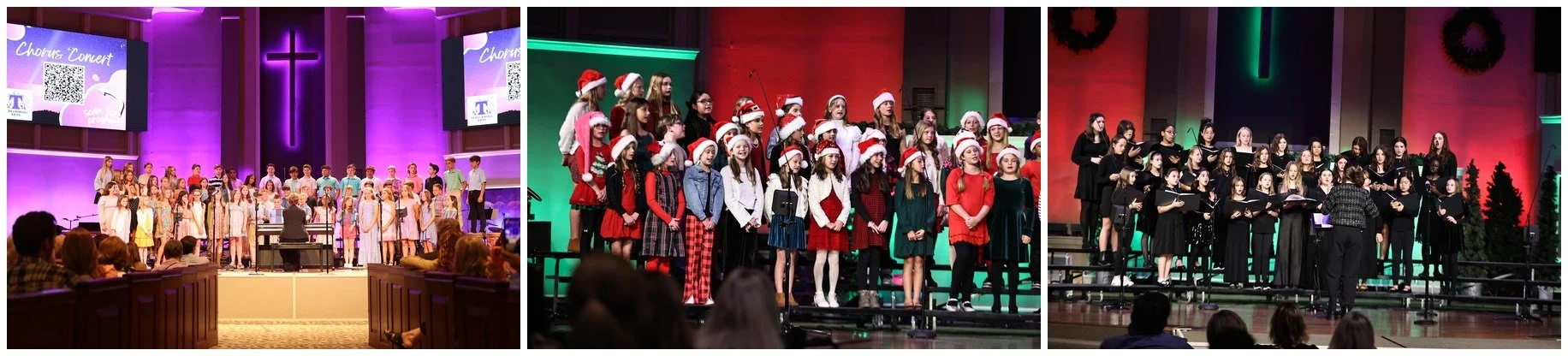 TCS Chorus students performing on stage