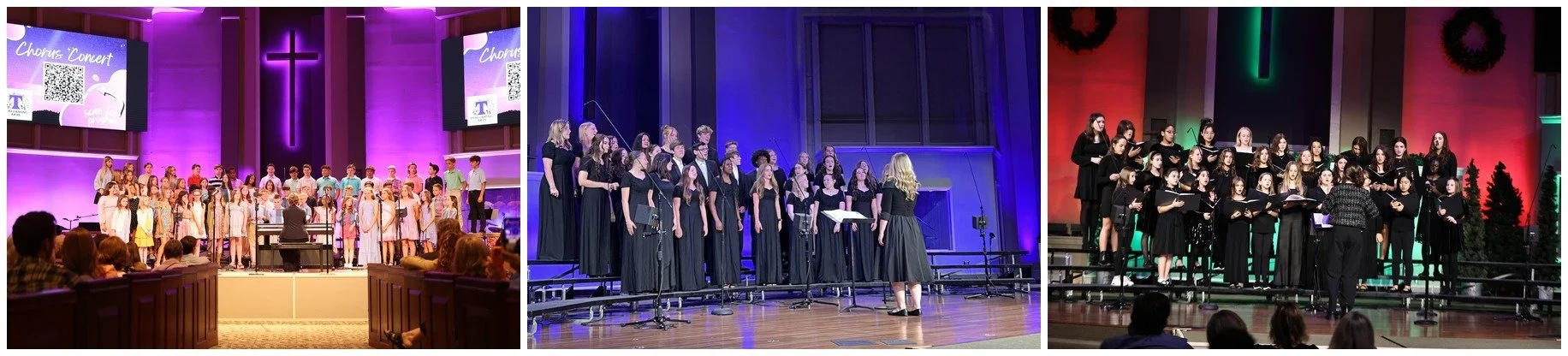 TCS Chorus students performing on stage
