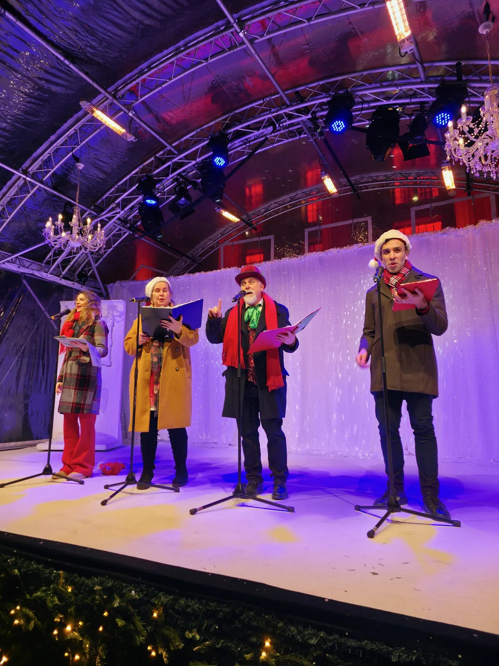 The Glühweiners performing at the Gendarmenmarkt Christmas market