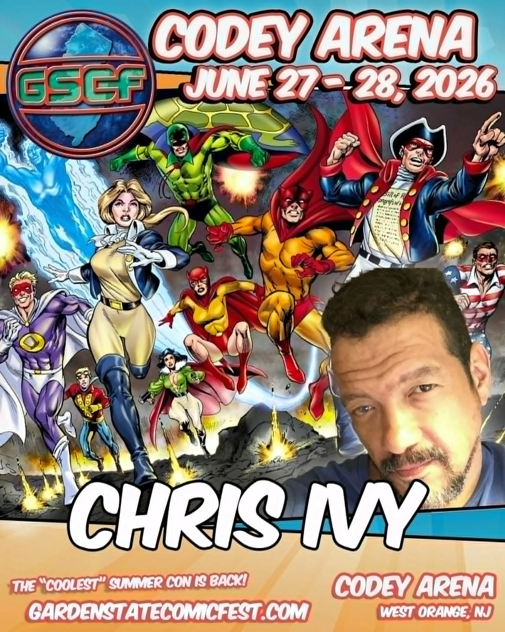 Chris Ivy appearing at Garden State Comic Fest 2026