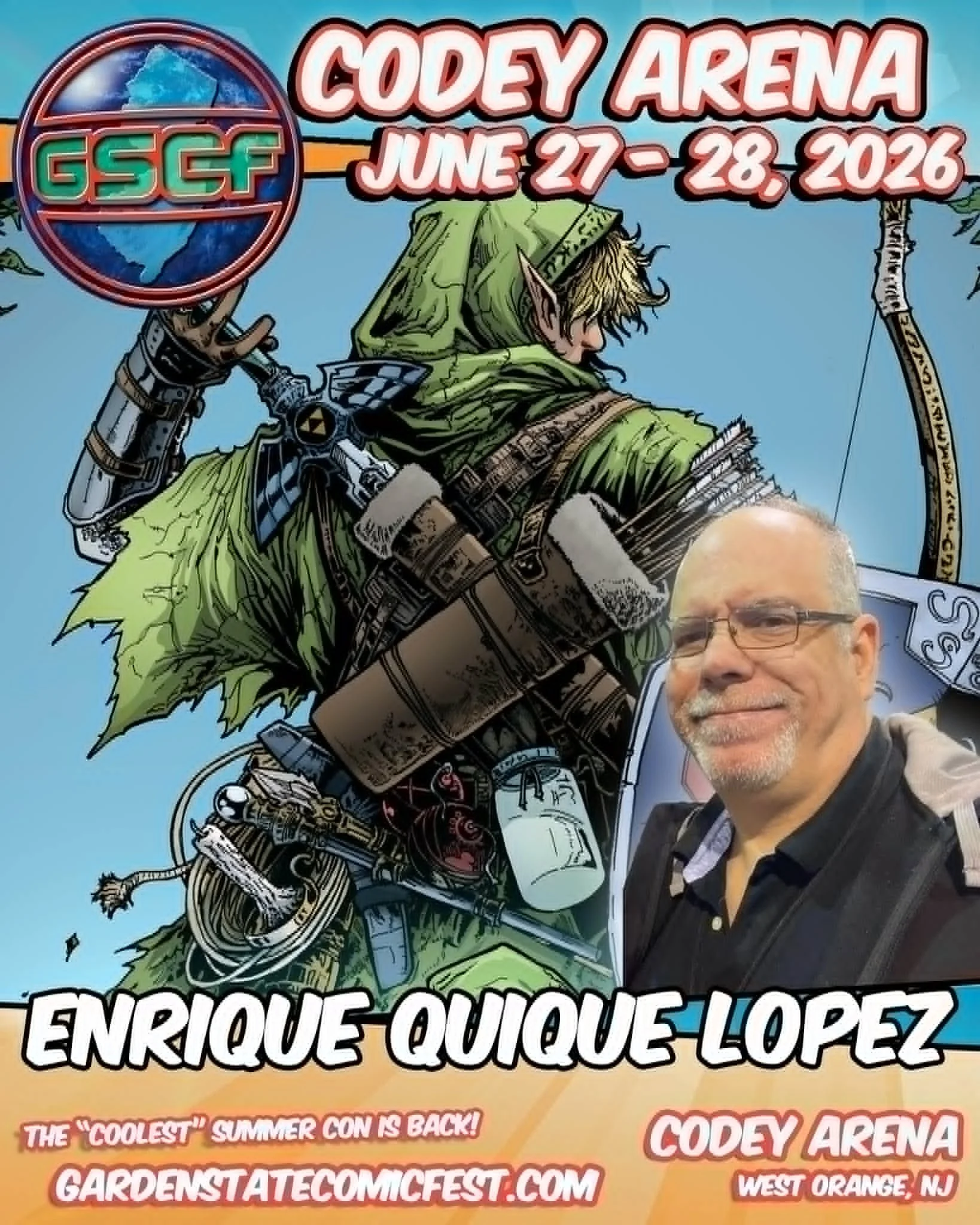 Enrique Quique Lopez appearing at Garden State Comic Fest 2026