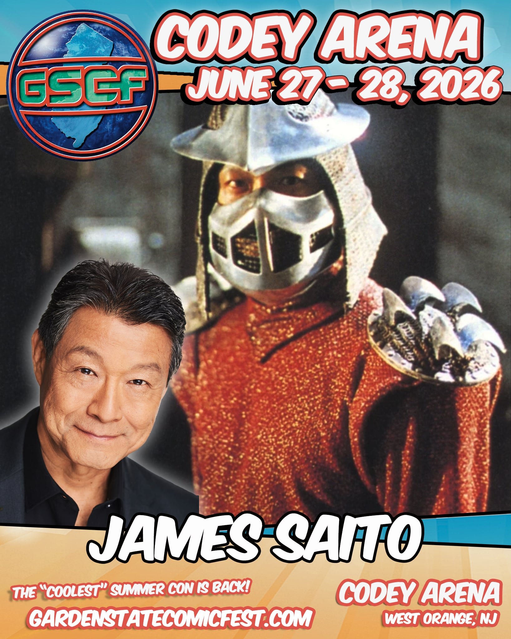 James Saito is coming to State Comic Fest at the Codey Arena in