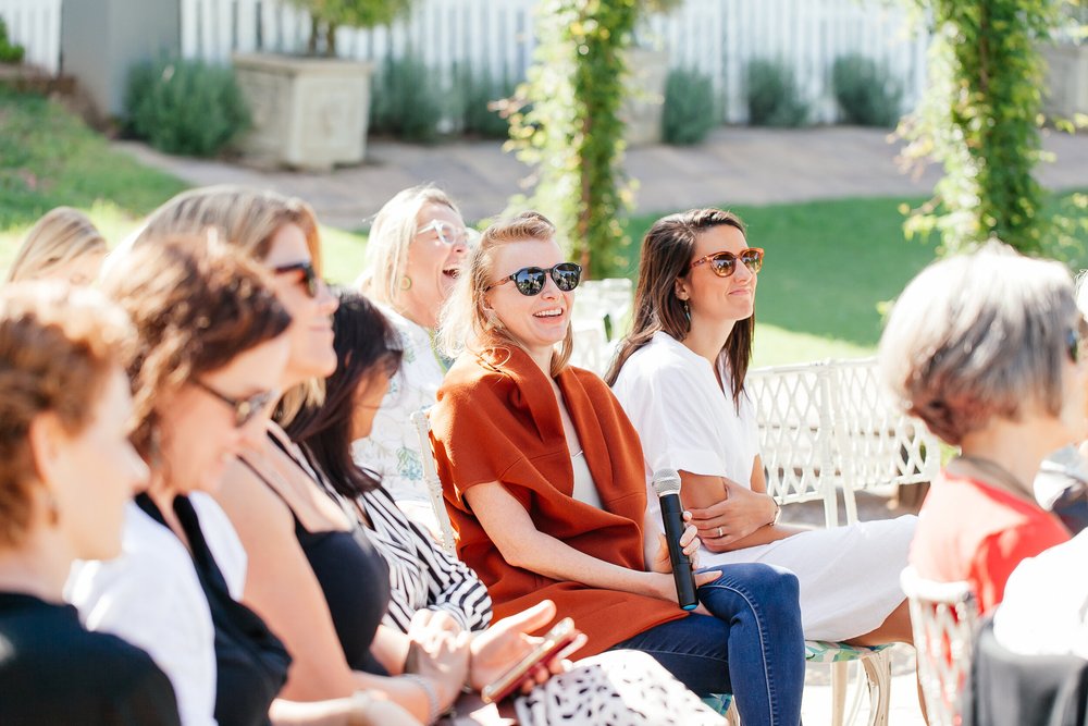 Guests seated outdoors at a Beyond Coffee event in Fourways