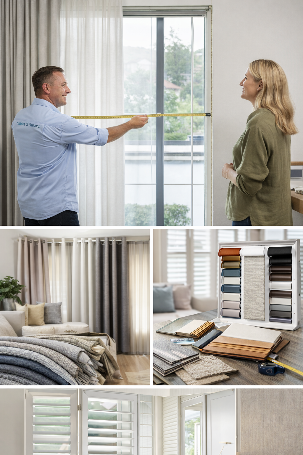 Living room with sheer curtains