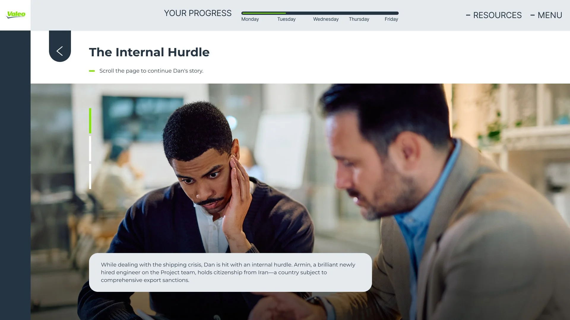 The Internal Hurdle workplace scenario