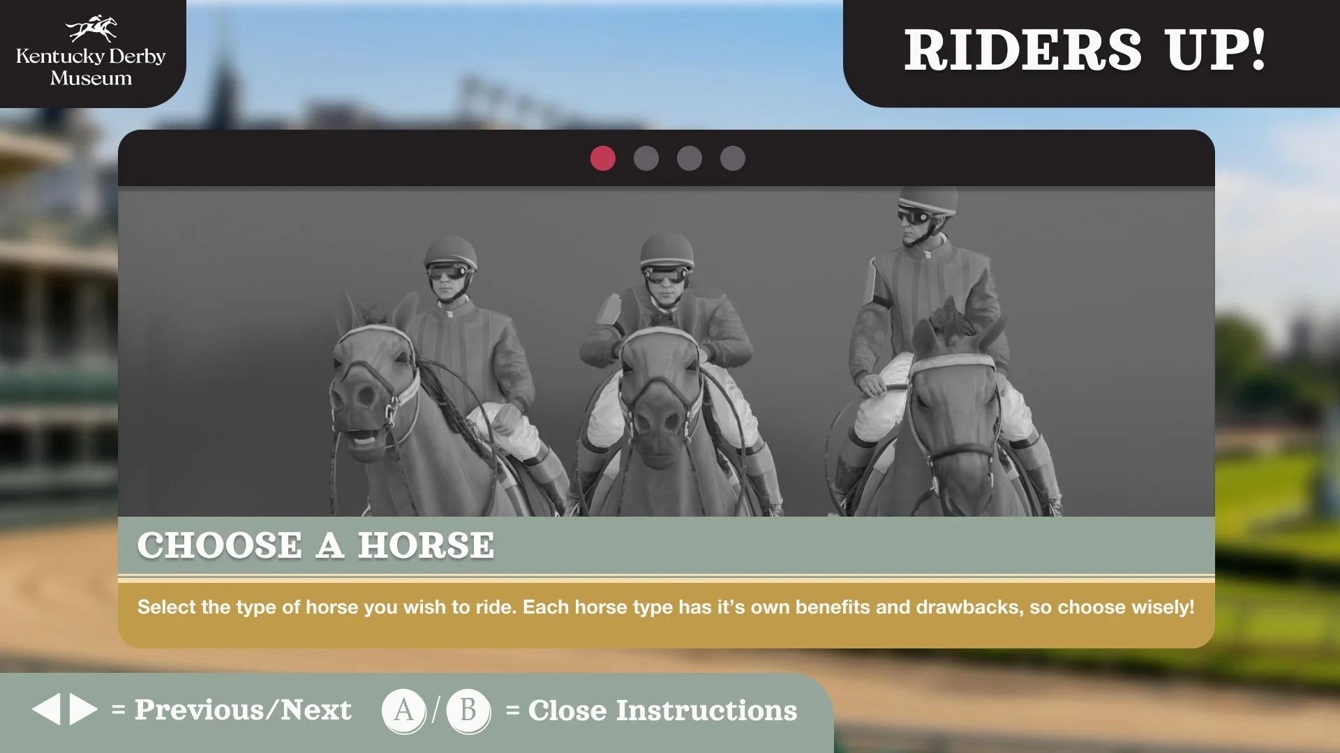 Learn the essentials: Riders Up screen preview.