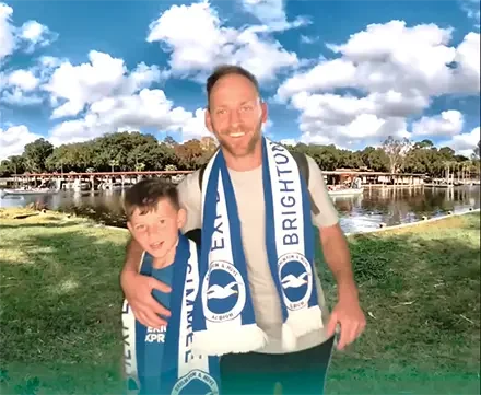 360 photo booth hire London — fan engagement activation at the Amex Stadium by Social Jungle