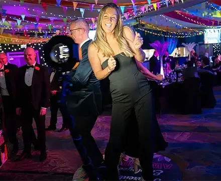 360 video booth hire Manchester — slow-motion branded video activation by Social Jungle