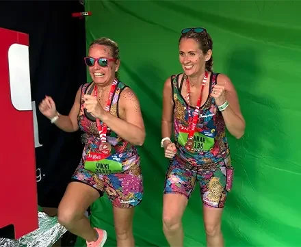 Green screen experience hire Newcastle — branded animated GIF activation at the Great North Run by Social Jungle