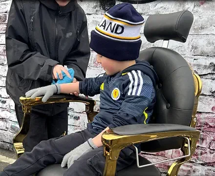 TatYou temporary tattoo activation hire — branded fan tattoos printed on-site at a UK sporting event