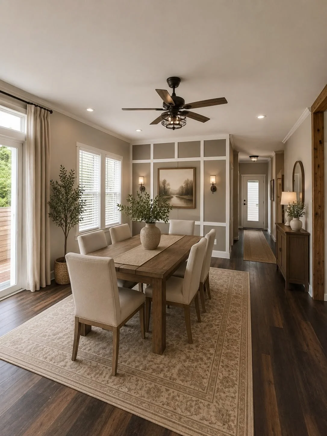 Dining area in a new manufactured home sold by Hercules Mobile Homes of Florida in Northeast Florida
